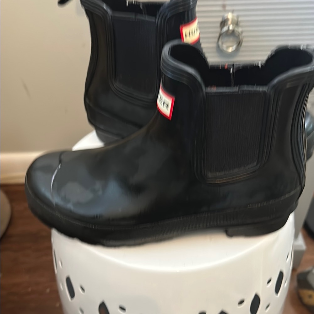 Hunter Black Chelsea Rain & Snow Boots